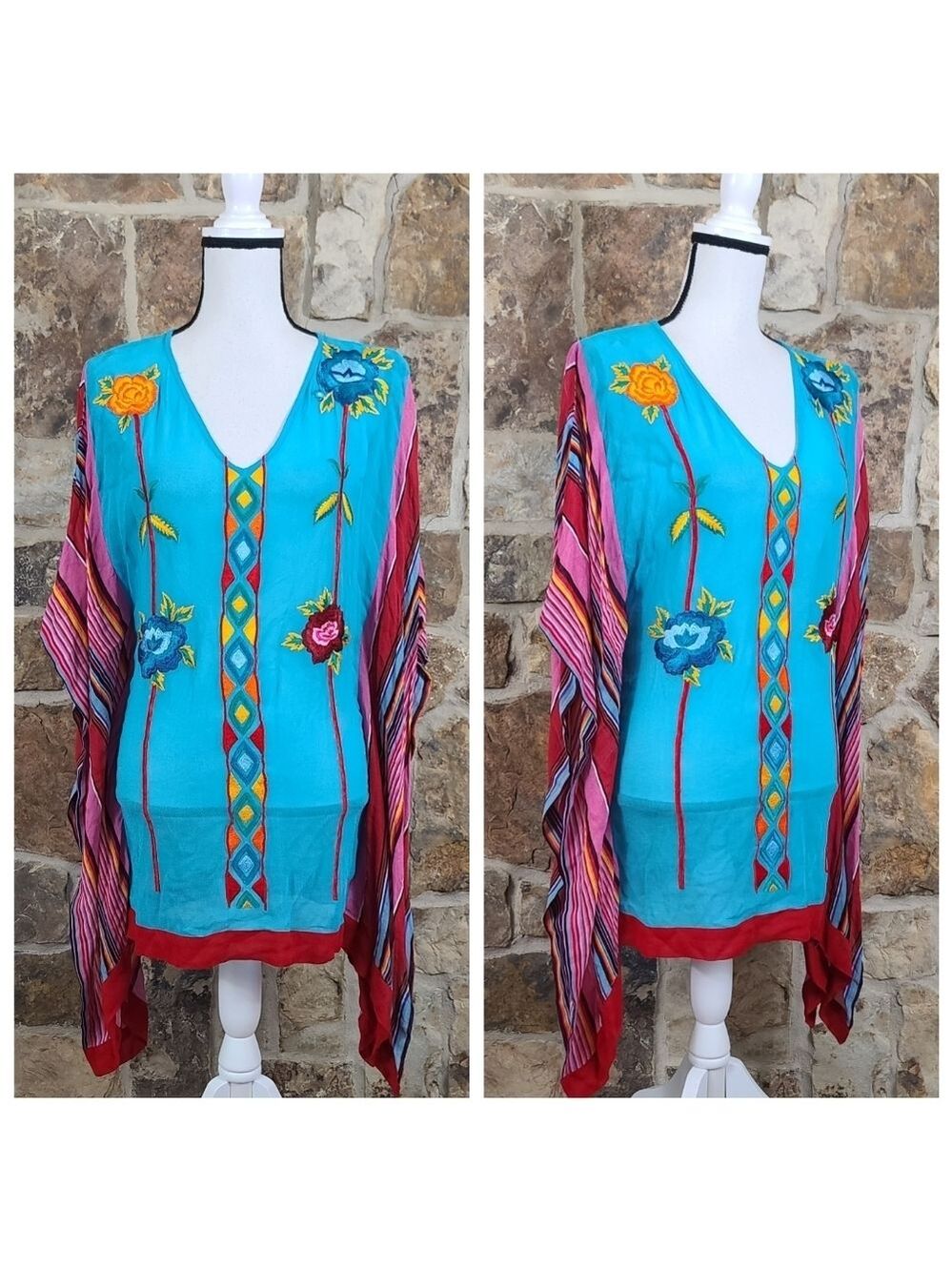NWT Roja S SMALL Floral Embroidered Striped Top Shirt Sanatillo Stripe